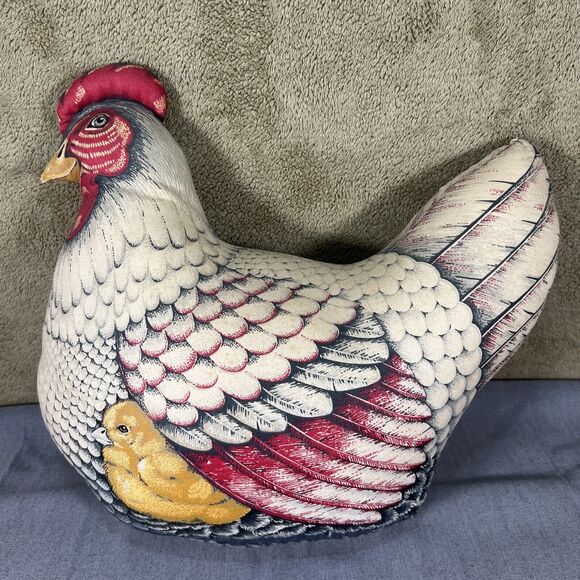 Stuffed Plush, Fabric Chickens, Hens and Chicks, Lot of 3 - Picture 8 of 16